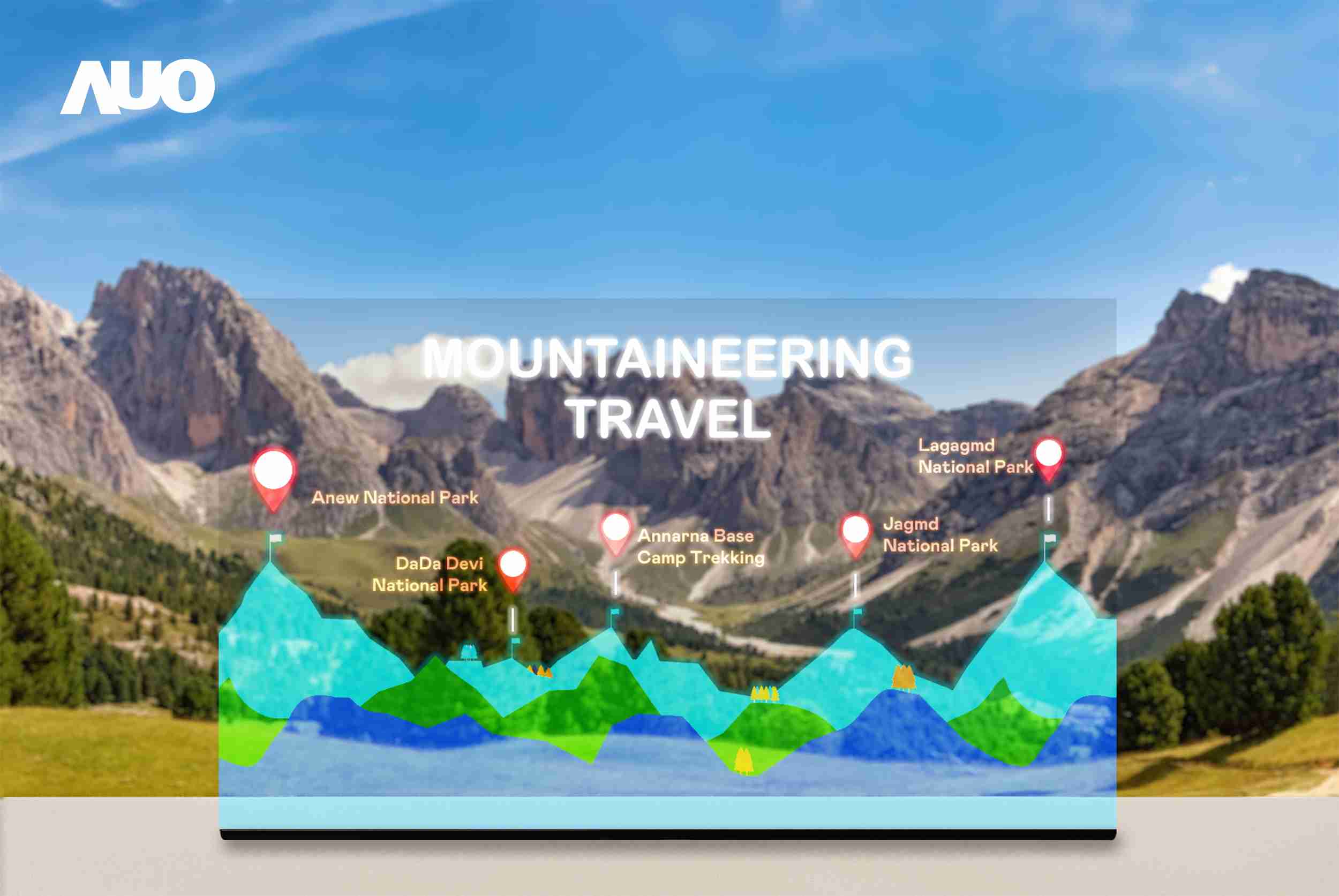 人生就是博展示全球单片尺寸最大(*)42吋透明Micro LED显示器拼接而成的〝64吋透明Micro LED显示器〞，，，具备高透明度、、、、1,000 nits高亮度、、广色域、、、、采用三边无边框的无缝拼接等多重特色，，，，呈现超高清、、、细腻画质而不遮挡后方视觉，，，，满足层峰需求，，，可广泛运用于零售、、艺术展览或商业空间等场域